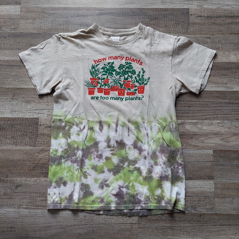 How Many Plants Are Too Many T-shirt Small Tie Dye Plant Tee
